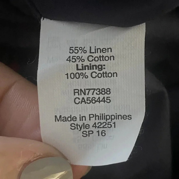 J. Crew Linen Cotton Striped Elastic Waist‎ Pull On Skirt Womens Size 4 (813) - Picture 3 of 4